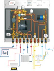 KOMPAKTNÍ BYTOVÁ STANICE - PRO VYSOKO A NÍZKOTEPLOTNÍ OTOPNÝ SYSTÉM S CIRKULACÍ TEPLÉ VODY