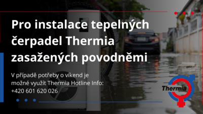 Pro Thermia tepelná čerpadla zasažena povodněmi